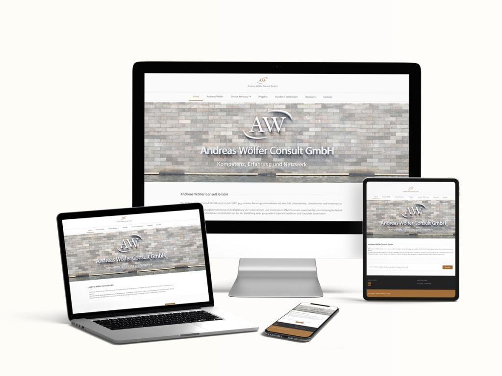 Website Andreas Wölfer Consult Gmbh – Referenzprojekt Webgestaltung Anke Hommer