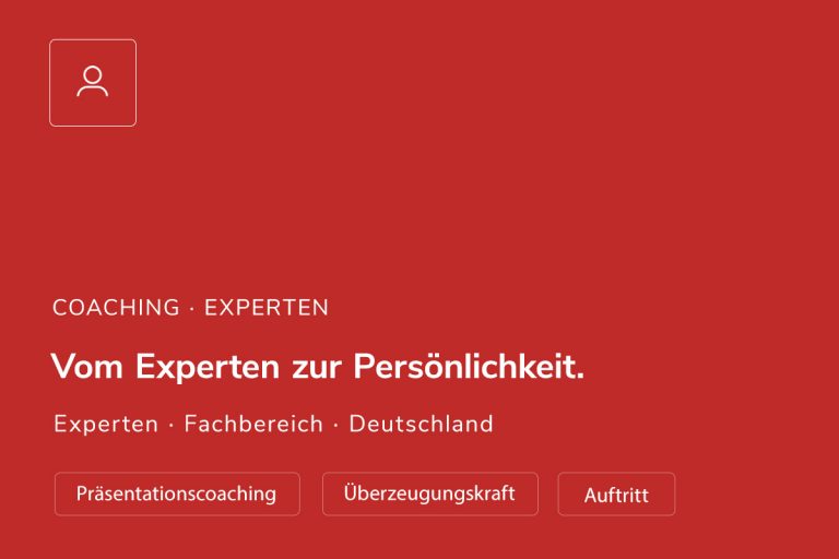 Coaching für Experten – Auftritt, Wirkung und Persönlichkeit mit Anke Hommer