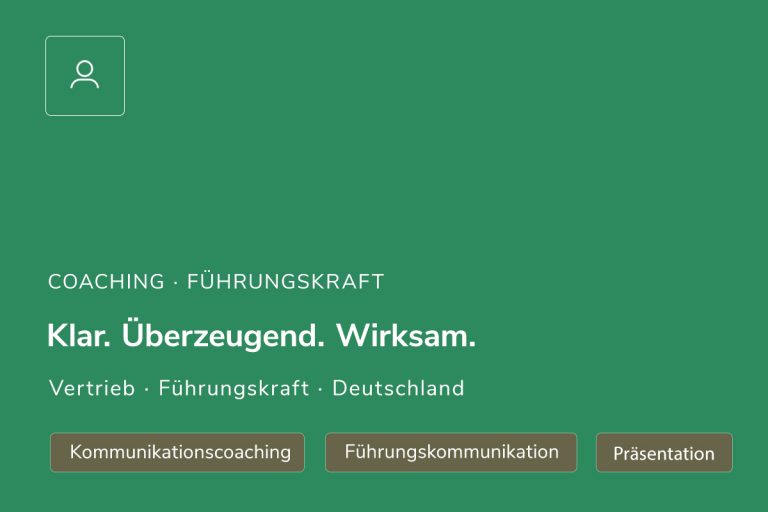 Coaching für Führungskräfte – Persönlichkeit, Präsenz und Wirkung mit Anke Hommer