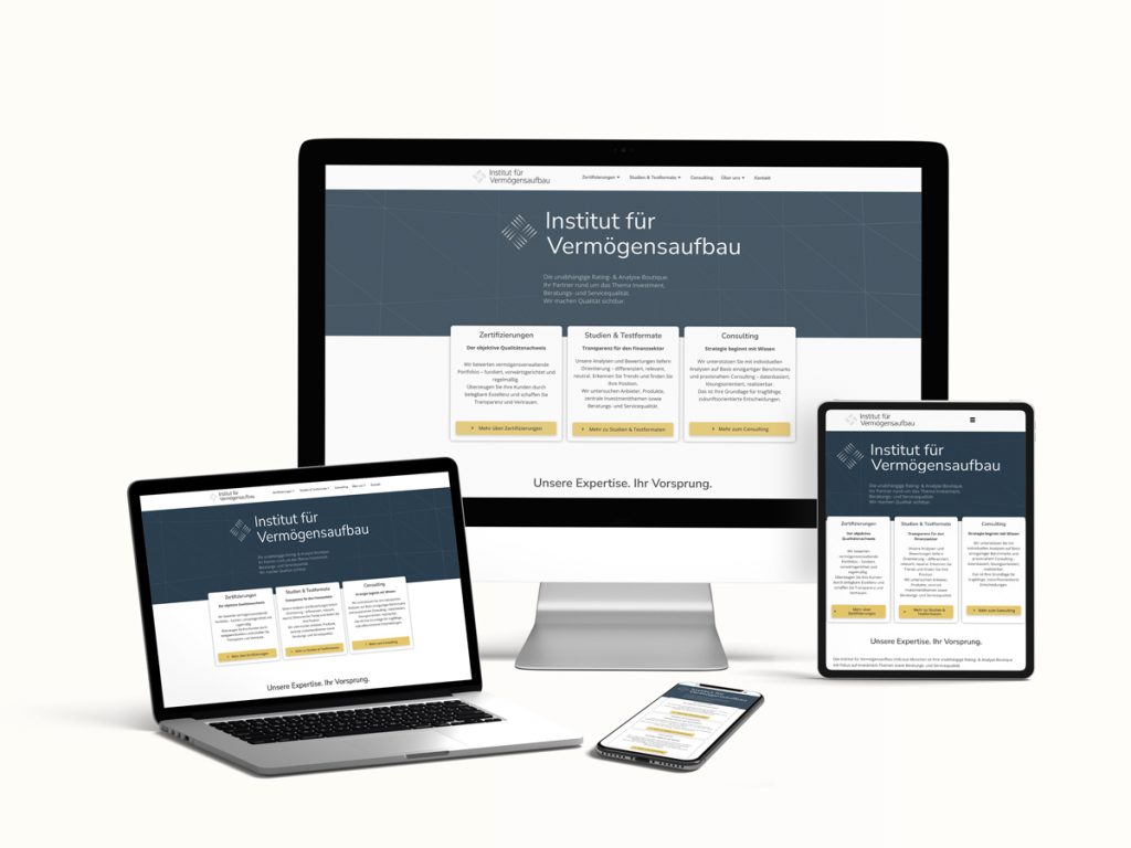 Website Institut für Vermögensaufbau – Referenzprojekt Webgestaltung Anke Hommer