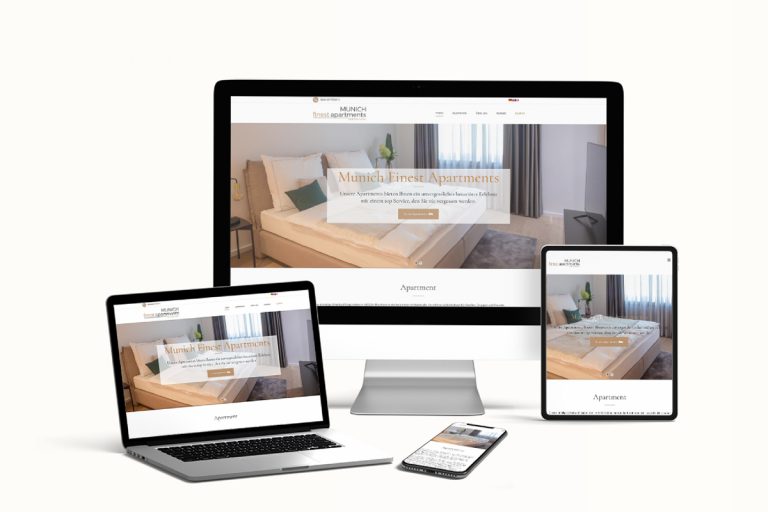Munich Finest Apartments – Website im Rahmen des Markenprojekts von Anke Hommer