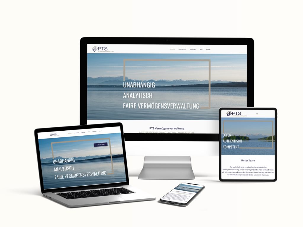 Website PTS Vermögensverwaltung – Referenzprojekt Webgestaltung Anke Hommer